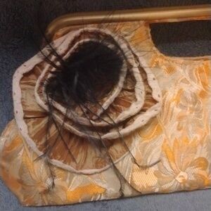 Braciano Gold clutch  Handbag EUC Vintage